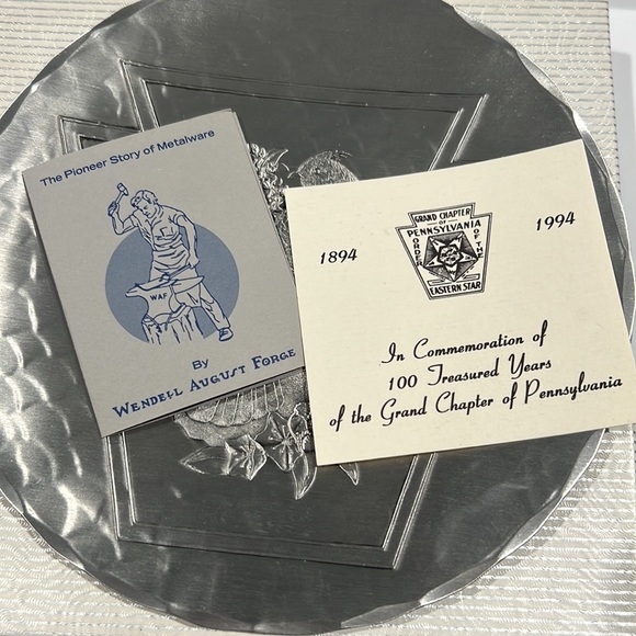 1994 Commemoration Plate Grand Chapter of Pennsylvania Order of the Eastern Star - Picture 7 of 8
